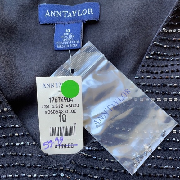 NWT Ann Taylor Beaded Tank Top - Picture 4 of 6